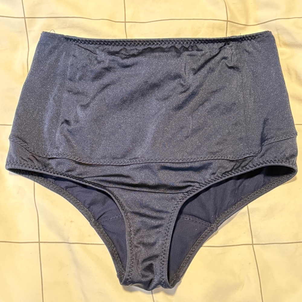 Malia Mills - Bambi - High-Waisted Blue Bikini Bottom